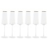Champagne e calice piatto per champagne Home ESPRIT Trasparente Dorato Cristallo 400 ml (6 Unità)