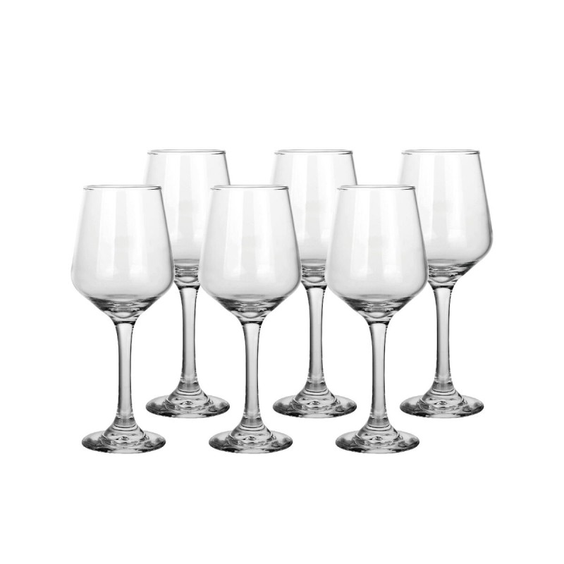 Set di calici da vino Home ESPRIT Trasparente Cristallo 265 ml (6 Unità)