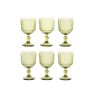 Set di Bicchieri Home ESPRIT Verde Cristallo 260 ml (6 Unità)