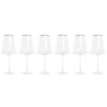 Champagne e calice piatto per champagne Home ESPRIT Trasparente Dorato Cristallo 400 ml (6 Unità)