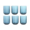 Set di Bicchieri Home ESPRIT Azzurro Cristallo 275 ml (6 Unità)