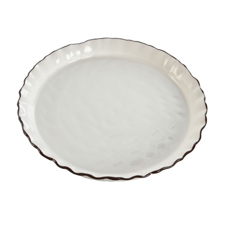Piatto da pranzo Home ESPRIT Bianco Marrone Porcellana 26 x 26 x 11 cm