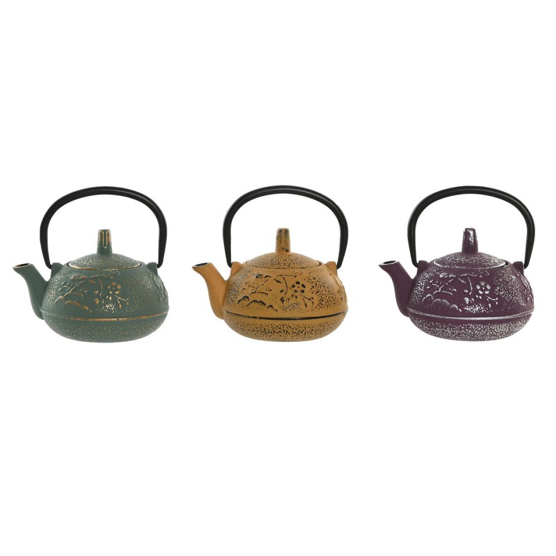 Teiera Home ESPRIT Giallo Verde Lilla Acciaio inossidabile Ferro 300 ml (3 Unità) Teiera Home ESPRIT Giallo Verde Lilla Acciaio inossidabile Ferro 300 ml (3 Unità)
