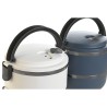 Porta pranzo DKD Home Decor Azzurro Bianco Grigio scuro Acciaio inossidabile polipropilene 1,5 L (2 Unità)
