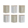 Barattolo Home ESPRIT Beige Grigio (2 Unità) (6 Unità)
