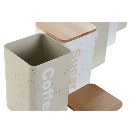 Barattolo Home ESPRIT Beige Grigio (2 Unità) (6 Unità)