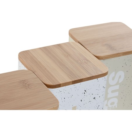 Barattolo Home ESPRIT Beige Grigio (2 Unità) (6 Unità)