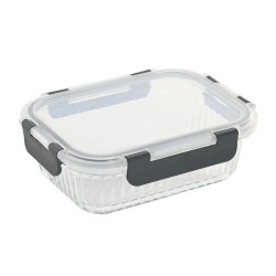 Porta pranzo Home ESPRIT Trasparente polipropilene Vetro Borosilicato 640 ml
