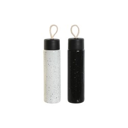 Bottiglia Térmica Home ESPRIT Bianco Nero 350 ml (2 Unità)