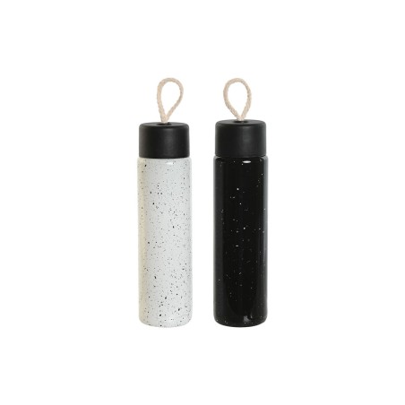 Bottiglia Térmica Home ESPRIT Bianco Nero 350 ml (2 Unità)