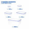 Set di Contenitori da Cucina Ermetici Impilabili Max Home 29 x 12 x 20 cm 6 Unità