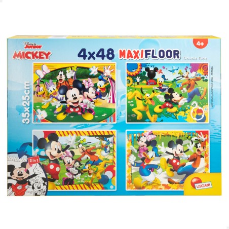 Set di 4 Puzzle Mickey Mouse 35 x 1,5 x 25 cm 48 Pezzi (6 Unità)