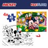 Set di 4 Puzzle Mickey Mouse 35 x 1,5 x 25 cm 48 Pezzi (6 Unità)