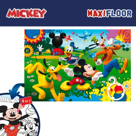 Set di 4 Puzzle Mickey Mouse 35 x 1,5 x 25 cm 48 Pezzi (6 Unità)