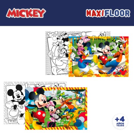 Set di 4 Puzzle Mickey Mouse 35 x 1,5 x 25 cm 48 Pezzi (6 Unità)