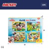 Set di 4 Puzzle Mickey Mouse 35 x 1,5 x 25 cm 48 Pezzi (6 Unità)