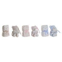 Set Regalo per Neonati Home ESPRIT Azzurro Beige Rosa Poliestere (3 Unità)