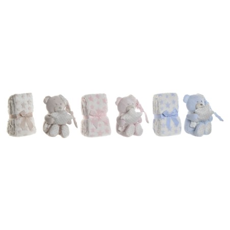 Set Regalo per Neonati Home ESPRIT Azzurro Beige Rosa Poliestere (3 Unità)