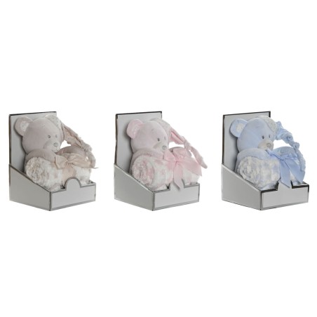 Set Regalo per Neonati Home ESPRIT Azzurro Beige Rosa Poliestere (3 Unità)