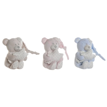Peluche Home ESPRIT Azzurro Beige Rosa Poliestere 20 x 10 x 15 cm (3 Unità)