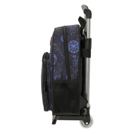 Trolley per la Scuola Spider-Man Attack Nero 27 x 33 x 10 cm