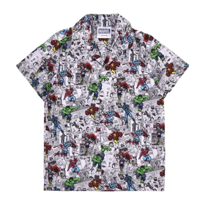 Maglia a Maniche Corte per Bambini Marvel Grigio chiaro