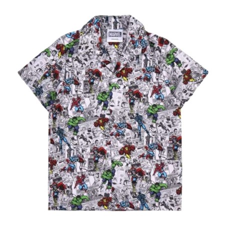 Maglia a Maniche Corte per Bambini Marvel Grigio chiaro