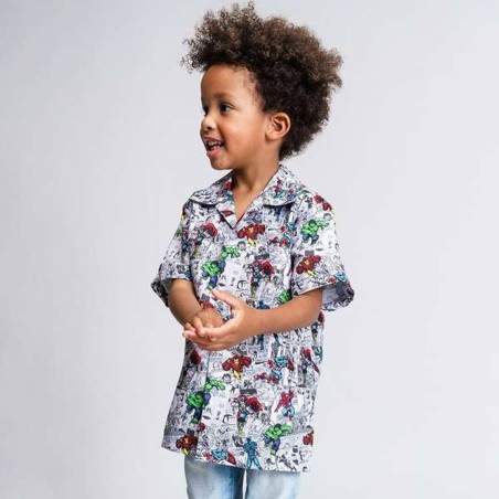 Maglia a Maniche Corte per Bambini Marvel Grigio chiaro