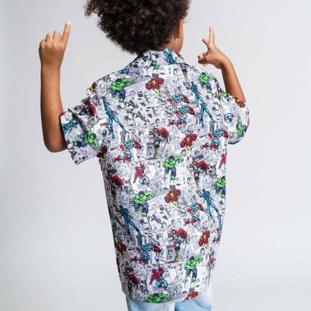Maglia a Maniche Corte per Bambini Marvel Grigio chiaro