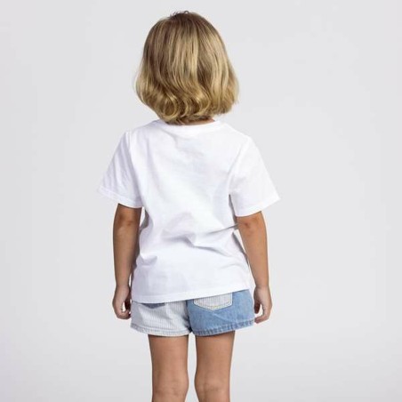 Maglia a Maniche Corte per Bambini Minnie Mouse Bianco