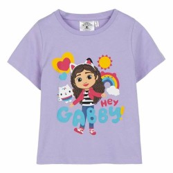 Maglia a Maniche Corte per Bambini Gabby's Dollhouse Bianco Viola