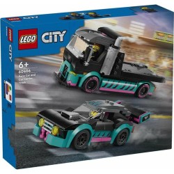 Set di Costruzioni Lego Coche de Carreras y Camion de Transporte Multicolore