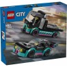 Set di Costruzioni Lego Coche de Carreras y Camion de Transporte Multicolore