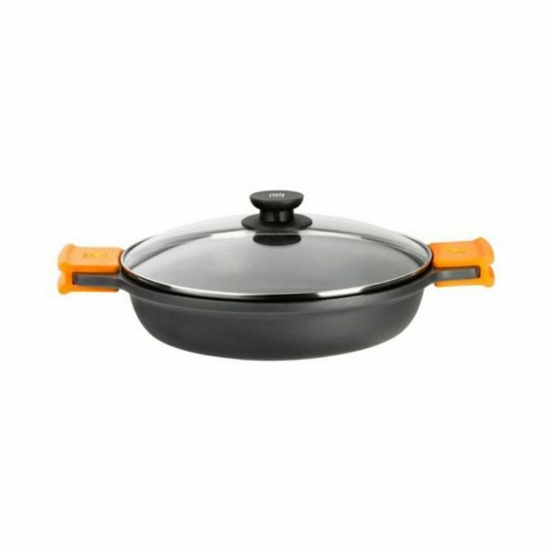 Casseruola BRA A270532 (32 cm) Nero Nero/Arancione Metallo Alluminio Alluminio Forgiato Alluminio fuso Ø 32 cm Casseruola BRA A270532 (32 cm) Nero Nero/Arancione Metallo Alluminio Alluminio Forgiato Alluminio fuso Ø 32 cm