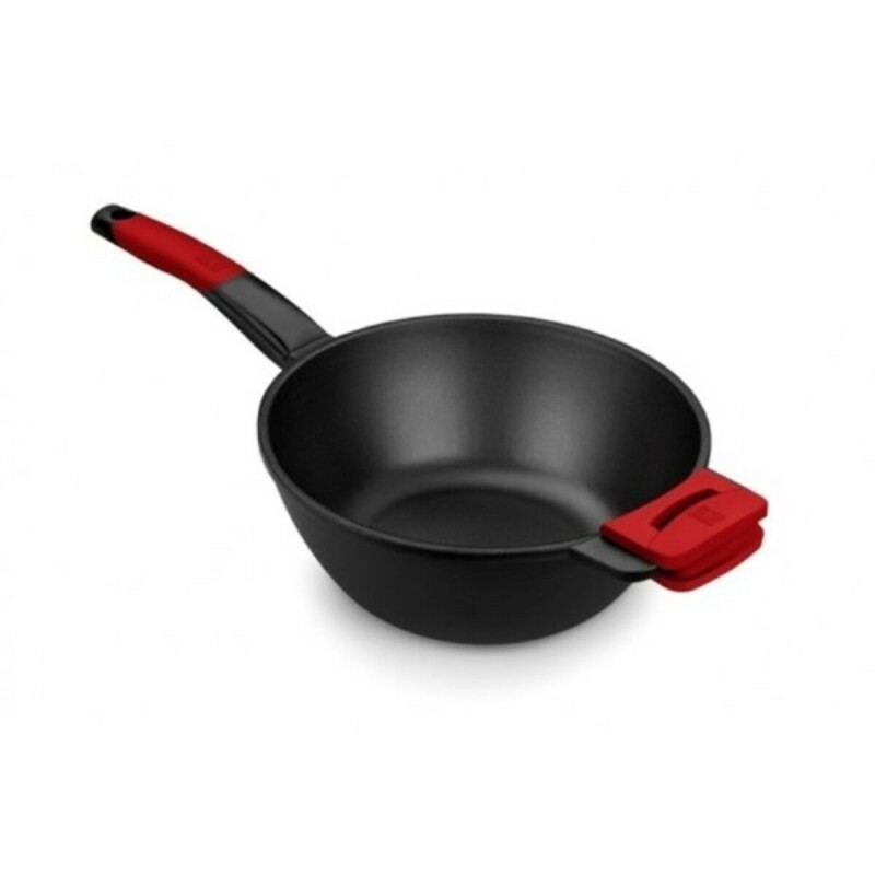 Padella Wok BRA A412028 Rosso/Nero Ø 28 cm Acciaio inossidabile (1 Unità) (Ø 28 cm) Padella Wok BRA A412028 Rosso/Nero Ø 28 cm Acciaio inossidabile (1 Unità) (Ø 28 cm)