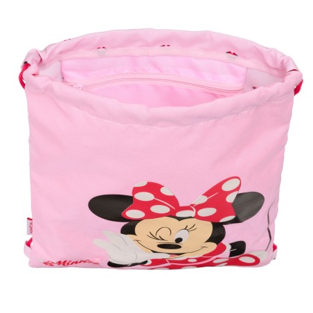 Zainetto con Cordini Minnie Mouse Naive Rosa 26 x 34 x 1 cm