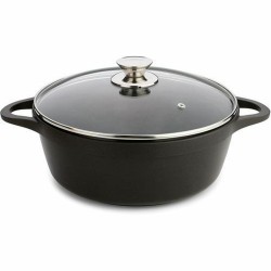 Casseruola con coperchio Valira 4141/25 Nero Ø 24 cm
