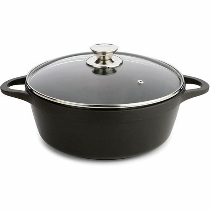 Casseruola con coperchio Valira 4141/25 Nero Ø 24 cm Casseruola con coperchio Valira 4141/25 Nero Ø 24 cm