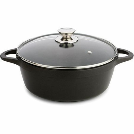Casseruola con coperchio Valira 4141/25 Nero Ø 24 cm