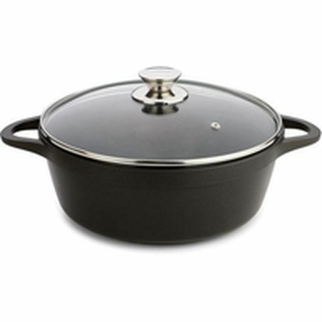 Casseruola con coperchio Valira 4141/25 Nero Ø 24 cm