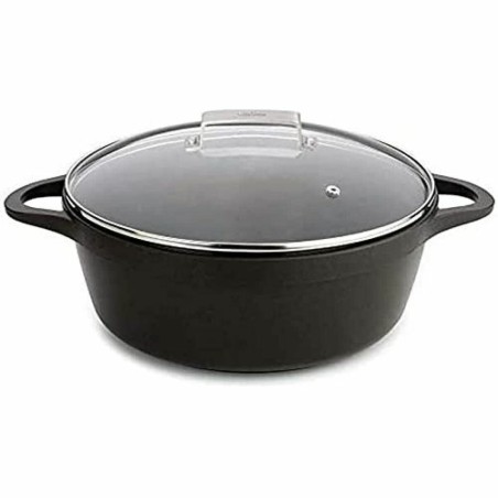 Casseruola con coperchio Valira 4141/25 Nero Ø 24 cm