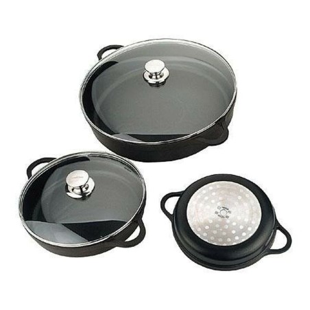 Casseruola con coperchio Valira 4135/25 Nero Ø 24 cm