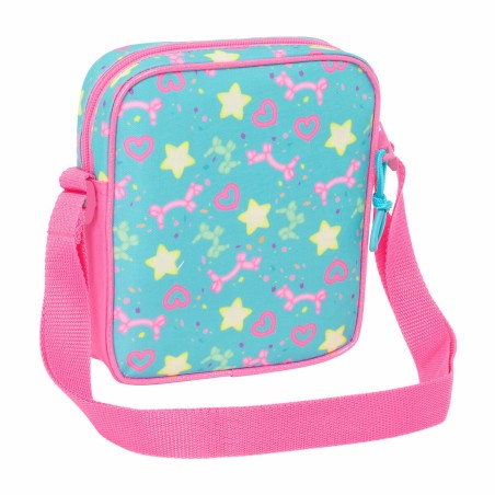 Borsa a Tracolla Gabby's Dollhouse Confetti Rosa Turchese 16 x 18 x 4 cm