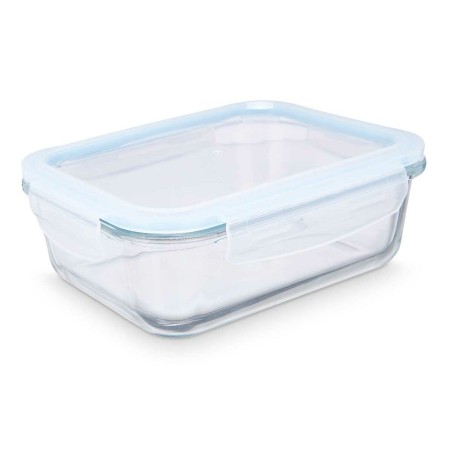 Porta pranzo Vivalto 90549 Trasparente Silicone Vetro Borosilicato 1 L 22 x 7 x 16,5 cm (12 Unità)
