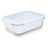 Porta pranzo Vivalto 90549 Trasparente Silicone Vetro Borosilicato 1 L 22 x 7 x 16,5 cm (12 Unità)