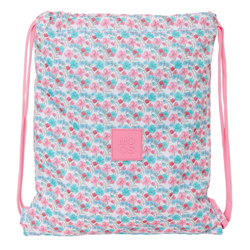 Zainetto con Cordini Moos Flores Multicolore 35 x 40 x 1 cm Zainetto con Cordini Moos Flores Multicolore 35 x 40 x 1 cm