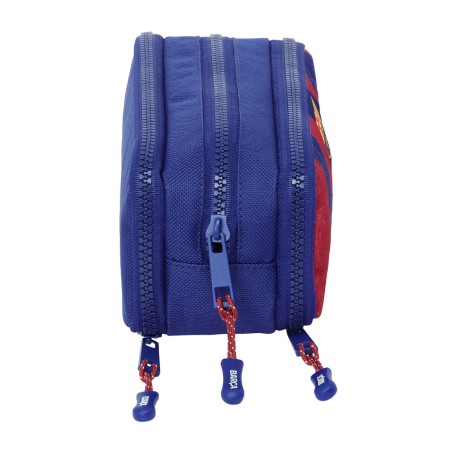 Portaoggetti Triplo F.C. Barcelona 24/25 Rosso Granato Blu Marino 21 x 8 x 8 cm