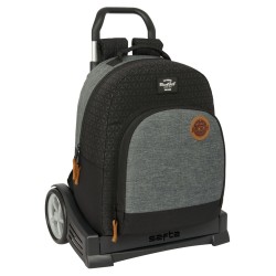 Trolley per la Scuola BlackFit8 Old school Nero Grigio 32 x 42 x 15 cm