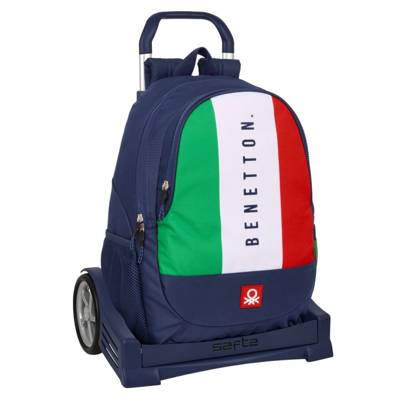 Trolley per la Scuola Benetton Flag Blu Marino 32 x 44 x 16 cm Trolley per la Scuola Benetton Flag Blu Marino 32 x 44 x 16 cm