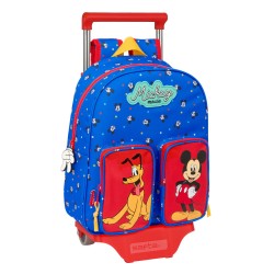 Trolley per la Scuola Mickey Mouse Clubhouse Good day Azzurro 28 x 34 x 10 cm
